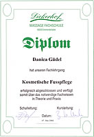 Diplom Fusspflege - Danica Güdel, 5242 Birr
